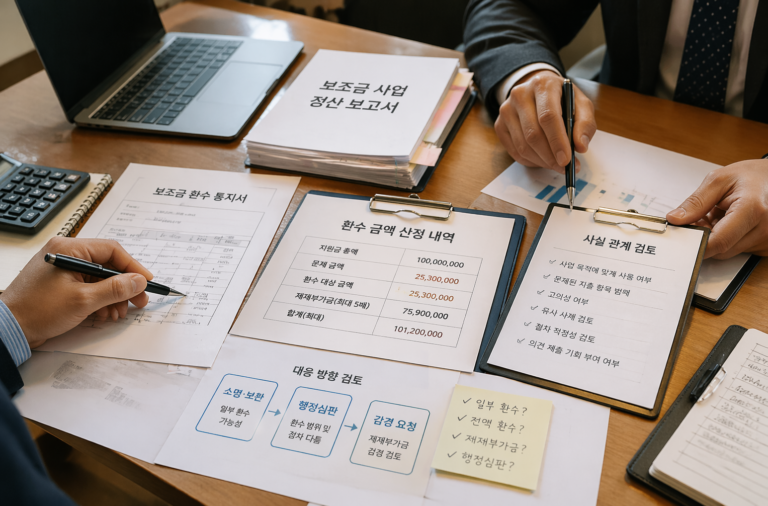 보조금 환수 통지, 전액 환수인지 일부 환수인지 어떻게 갈릴까?