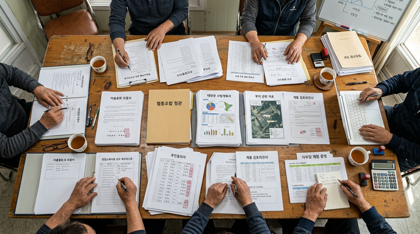 햇빛소득마을 준비 서류